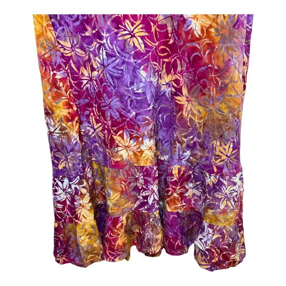 Del Sole Pink Floral Tunic Ruffle Hem Dress Size XXL - Picture 2 of 6